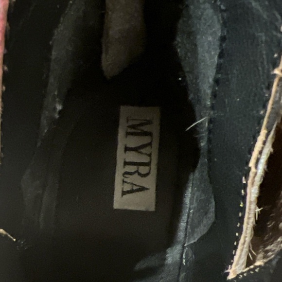 MYRA BOOTS | hair on hide split top booties size 6 - Picture 6 of 7